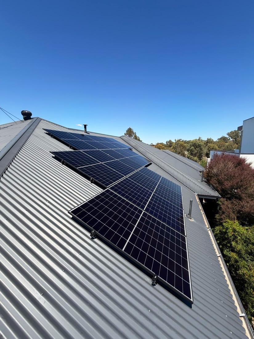 6.6 kW solar system on a Colorbond roof in Casey